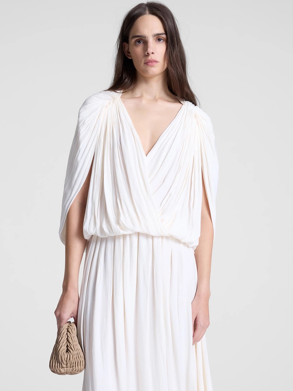 A.L.C. Vivian draped caped blouse top